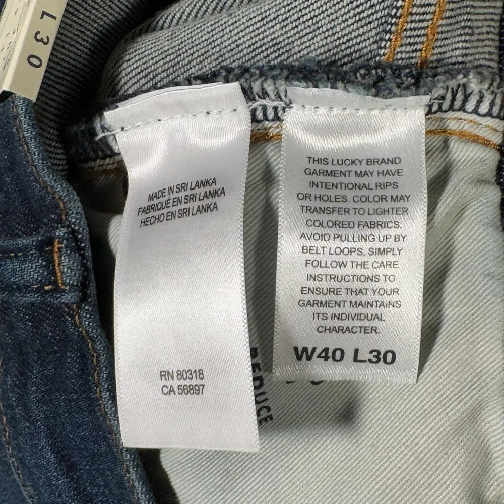 Lucky Brand Jeans‎ Mens 40x30 Blue Denim 223 Straight Stretch